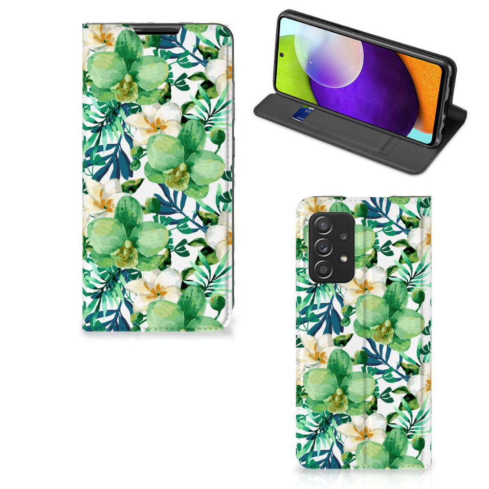 Samsung Galaxy A52 Smart Cover Orchidee Groen