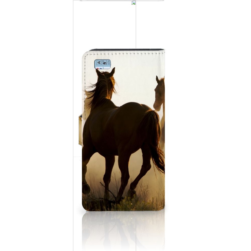 Huawei Ascend P8 Lite Telefoonhoesje met Pasjes Design Cowboy