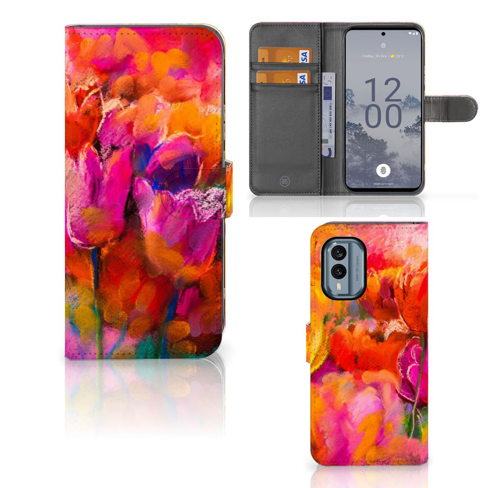 Hoesje Nokia X30 Tulips