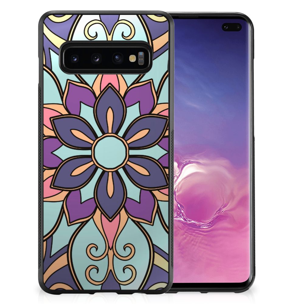 Samsung Galaxy S10+ Skin Case Purple Flower