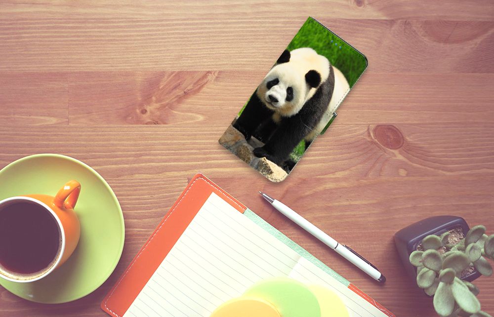 Motorola Moto E32 | Moto E32s Telefoonhoesje met Pasjes Panda