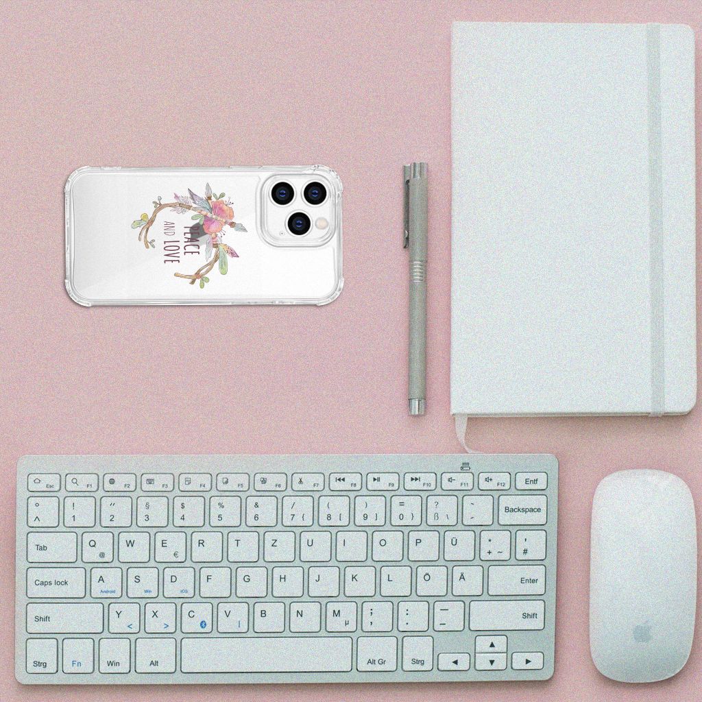 iPhone 14 Pro Stevig Bumper Hoesje Boho Text B2C Telecom