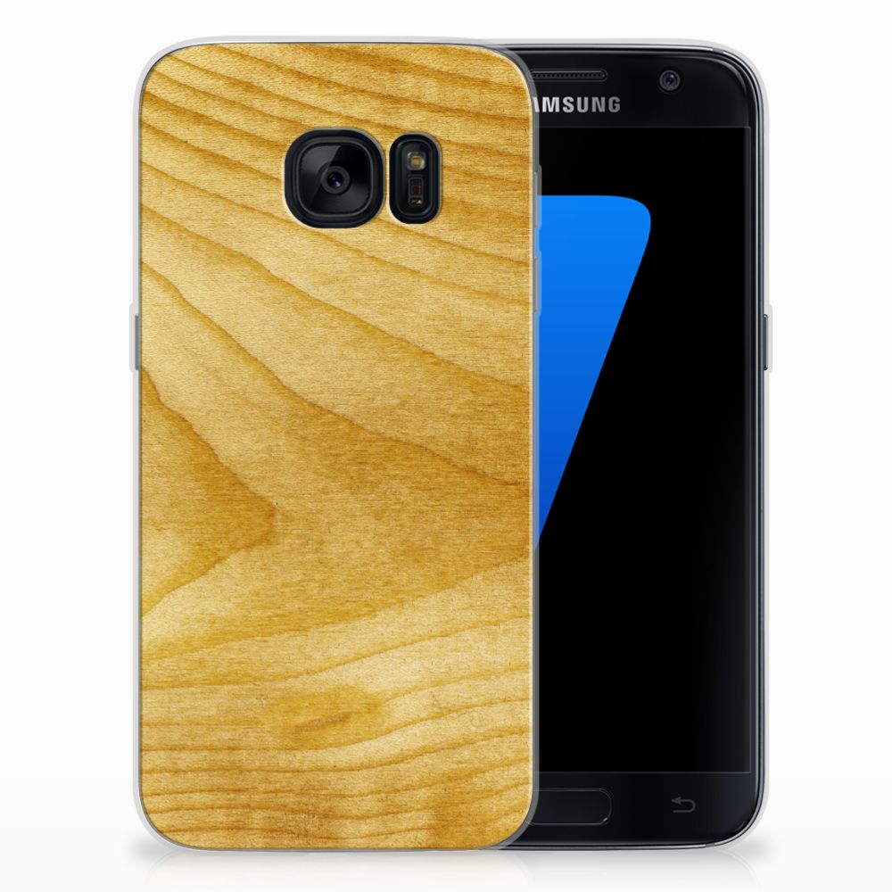Samsung Galaxy S7 Bumper Hoesje Licht Hout