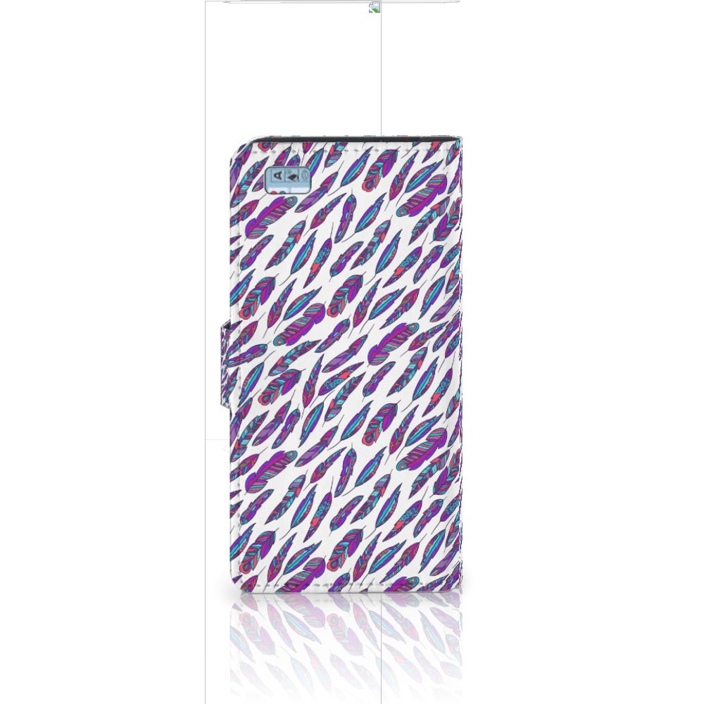 Huawei Ascend P8 Lite Telefoon Hoesje Feathers Color