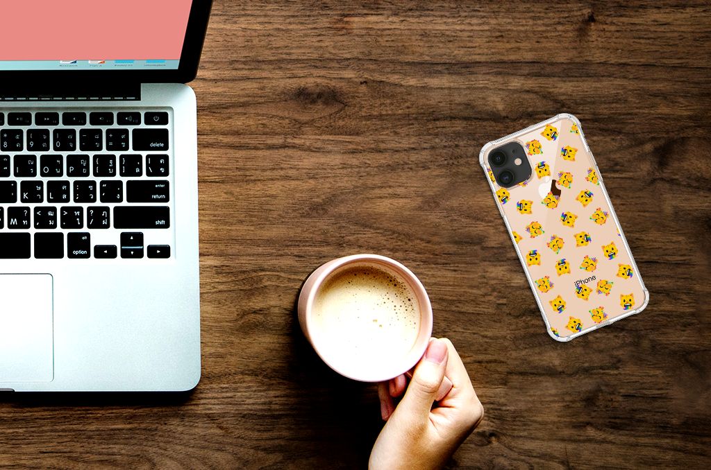 Doorzichtige Silicone Hoesje voor Apple iPhone 11 Katten Emojis B2C Telecom
