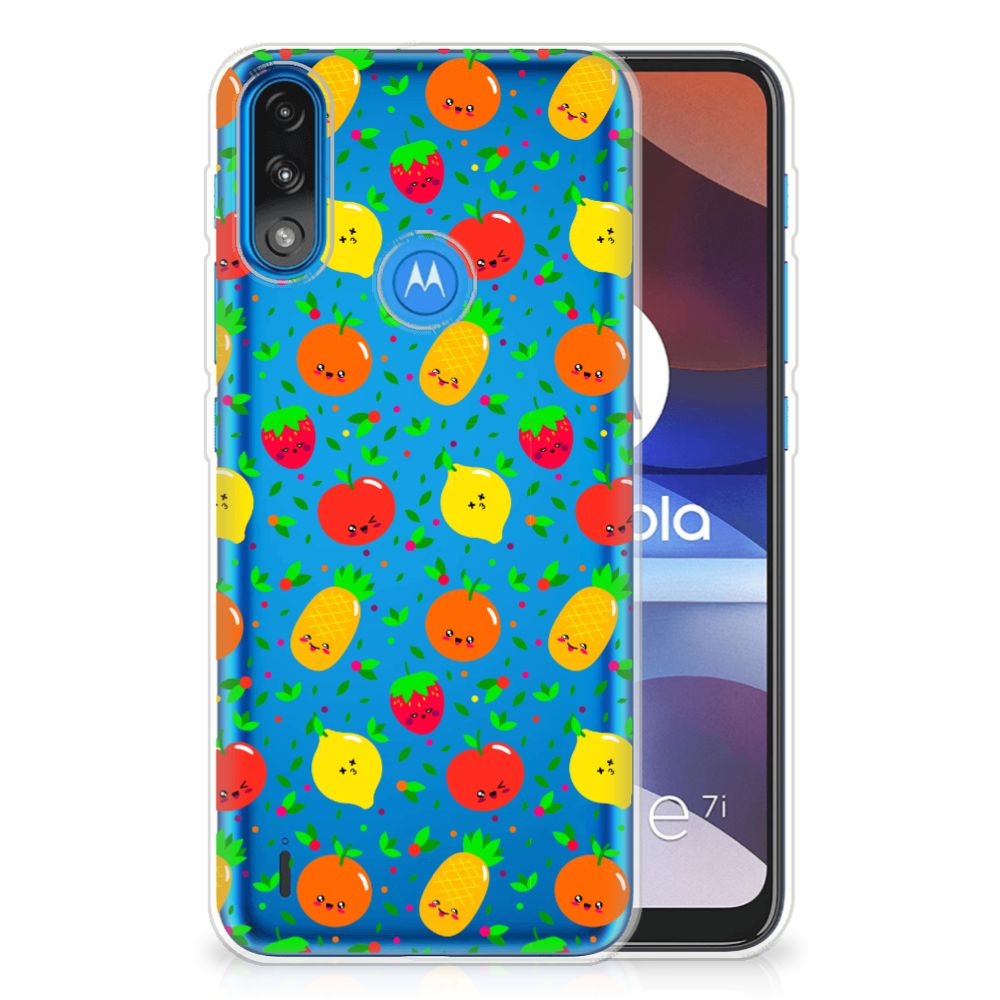 Motorola Moto E7/E7i Power Siliconen Case Fruits