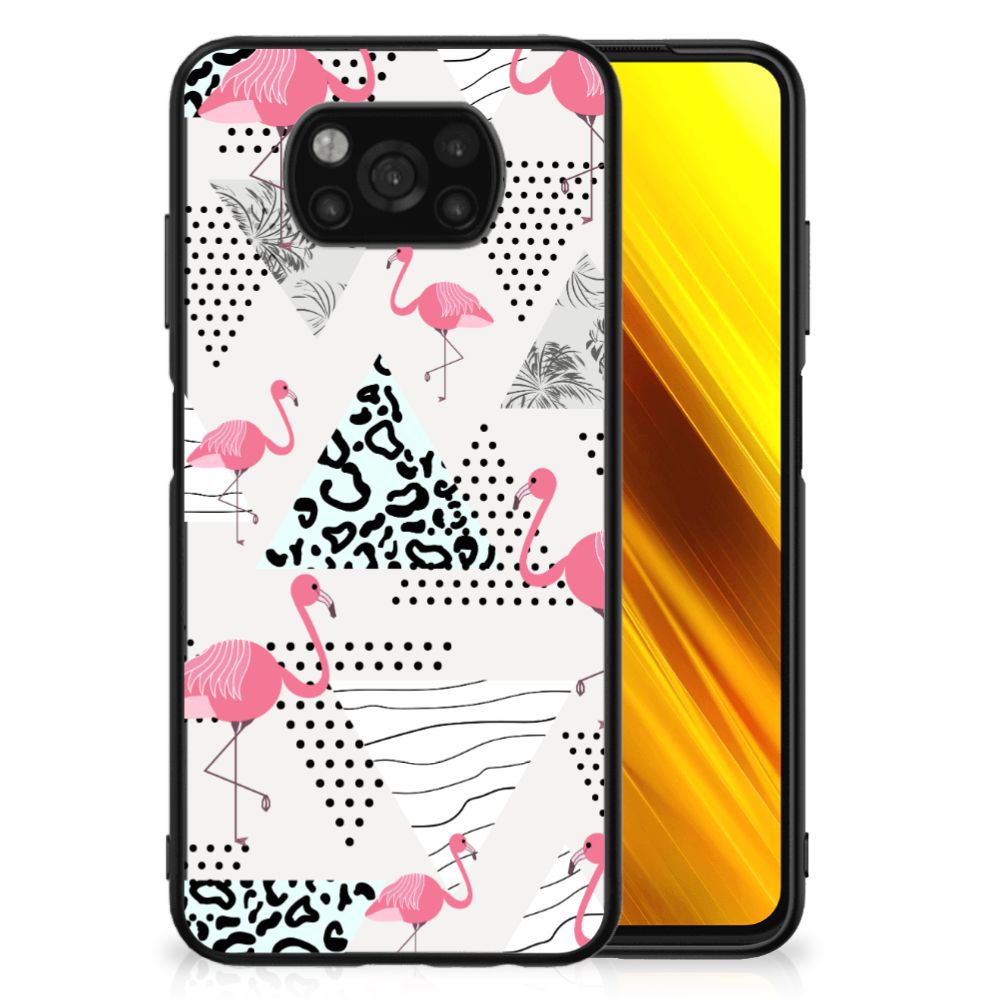 Xiaomi Poco X3 | X3 Pro Dierenprint Telefoonhoesje Flamingo Triangle