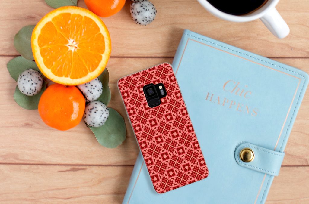 Samsung Galaxy S9 TPU bumper Batik Rood