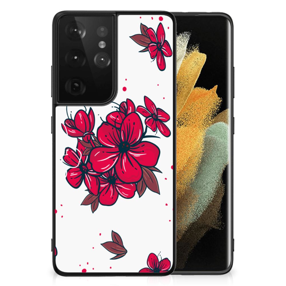 Samsung Galaxy S21 Ultra Bloemen Hoesje Blossom Red