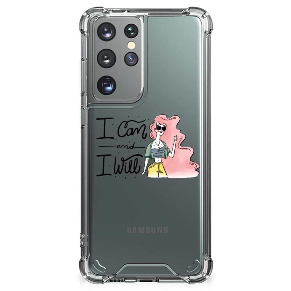 Samsung Galaxy S21 Ultra Stevig Bumper Hoesje i Can B2C Telecom
