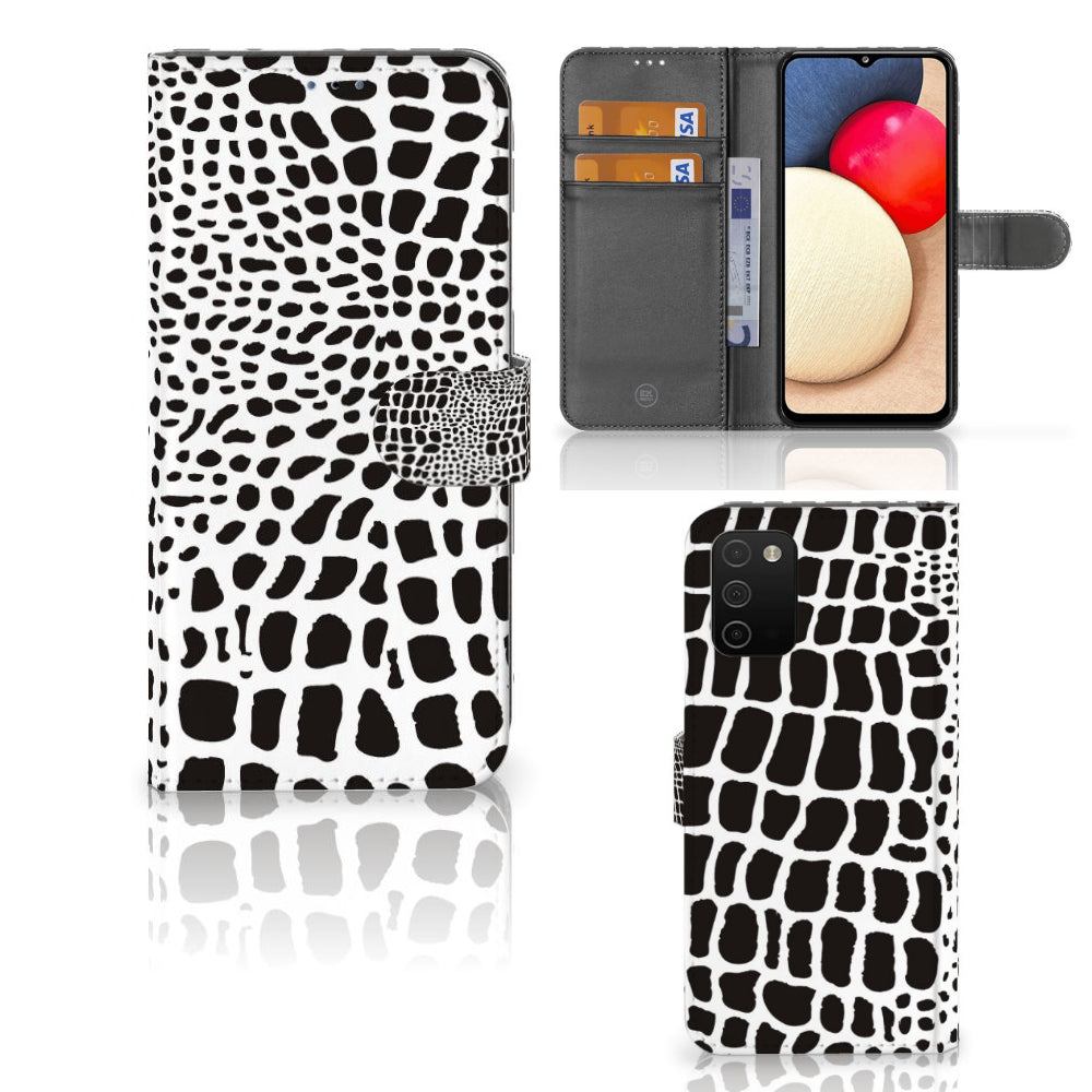 Samsung Galaxy A03s Telefoonhoesje met Pasjes Slangenprint