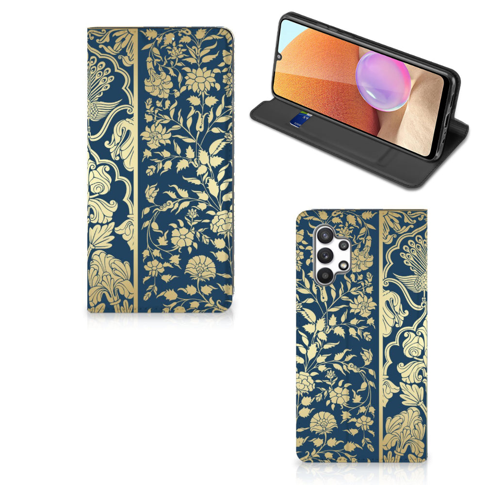 Samsung Galaxy A32 4G | A32 5G Enterprise Editie Smart Cover Beige Flowers