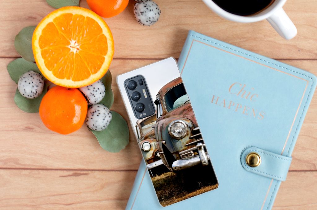 OPPO Find X3 Neo Siliconen Hoesje met foto Vintage Auto B2C Telecom