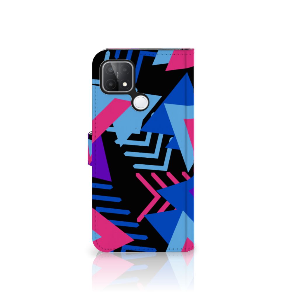 OPPO A15 Book Case Funky Triangle
