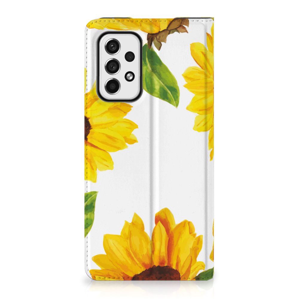 Smart Cover voor Samsung Galaxy A73 Zonnebloemen - B2C Telecom