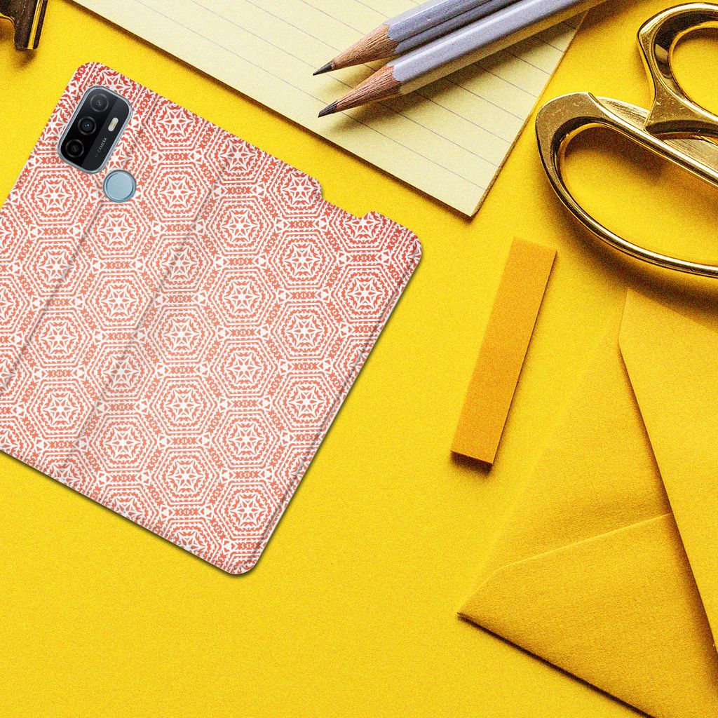 OPPO A53 | A53s Hoesje met Magneet Pattern Orange - B2C Telecom