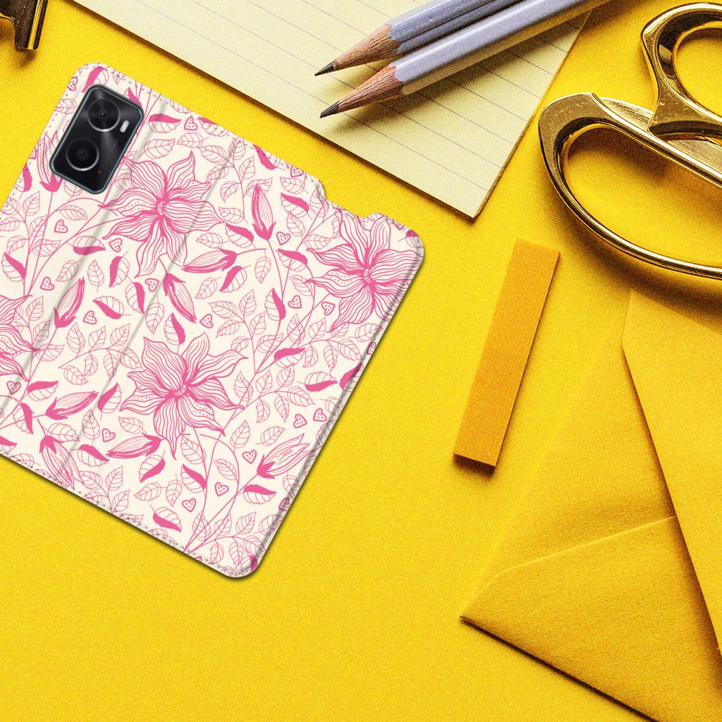 OPPO A96 | A76 Smart Cover Pink Flowers - B2C Telecom