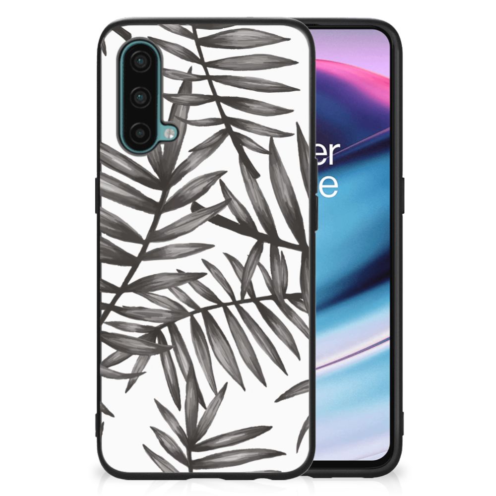 OnePlus Nord CE 5G Bloemen Hoesje Leaves Grey B2C Telecom
