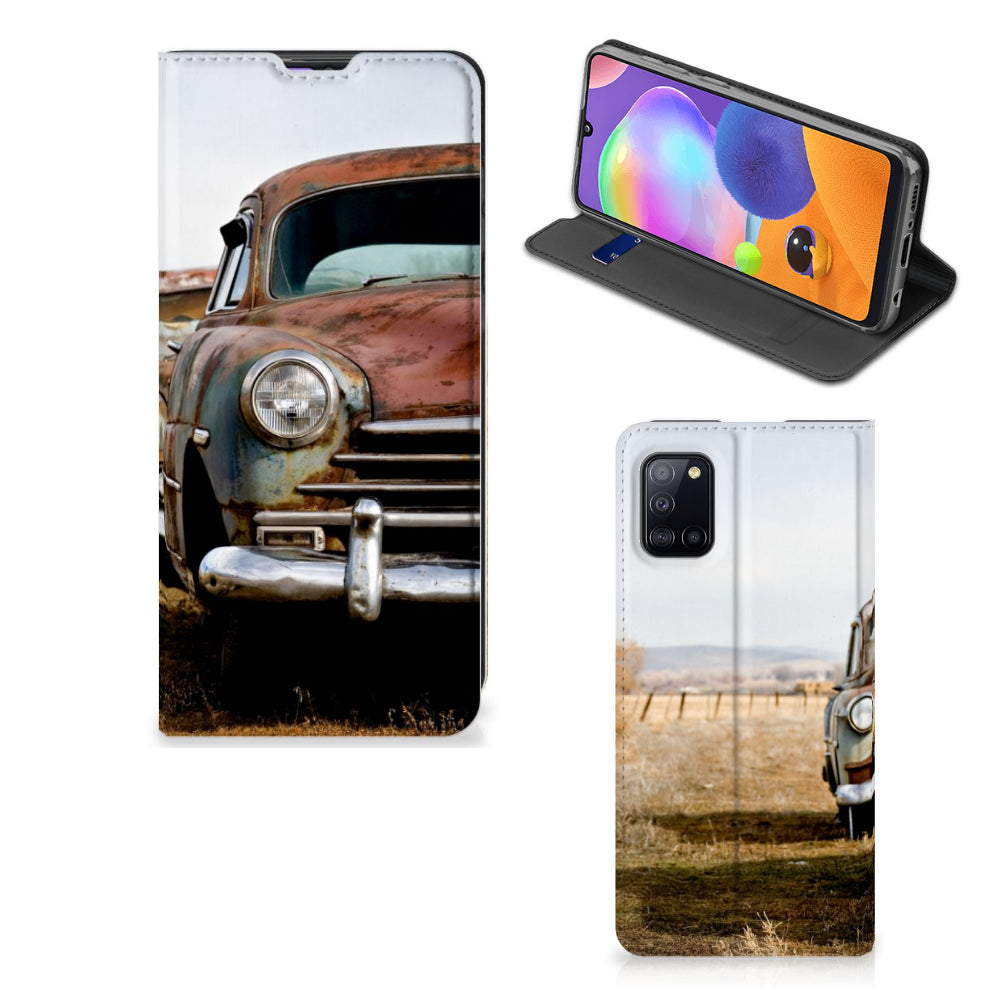 Samsung Galaxy A31 Stand Case Vintage Auto