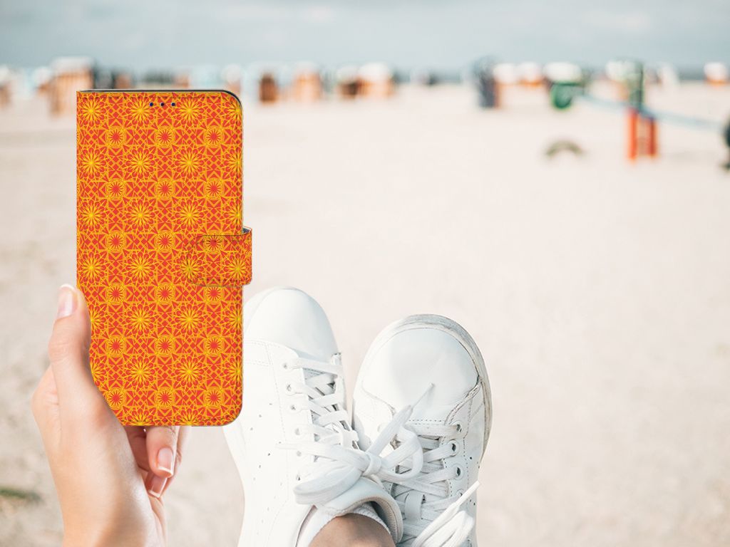 Xiaomi Poco X4 Pro 5G Telefoon Hoesje Batik Oranje