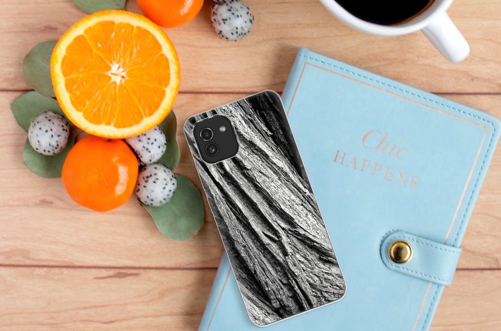 Bumper Hoesje Samsung Galaxy A03 Boomschors Grijs B2C Telecom