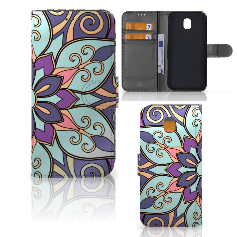 Samsung Galaxy J5 2017 Hoesje Purple Flower