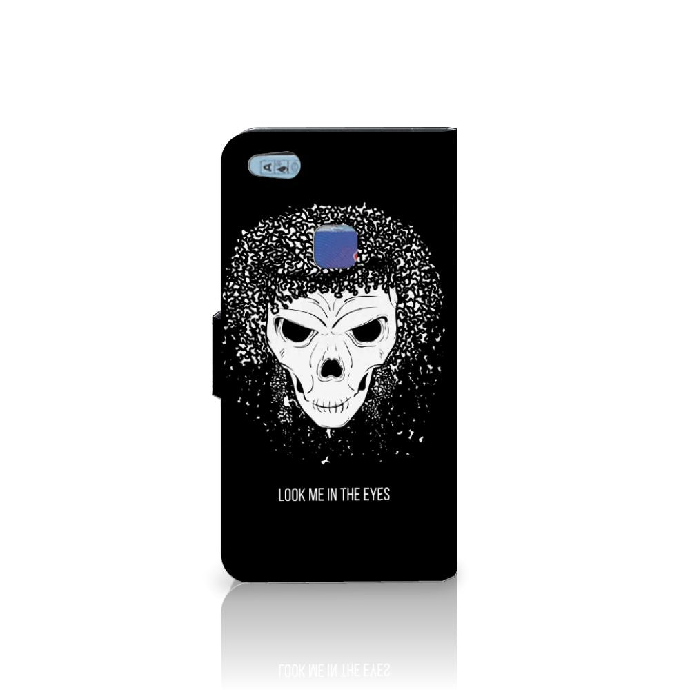 Telefoonhoesje met Naam Huawei P10 Lite Skull Hair