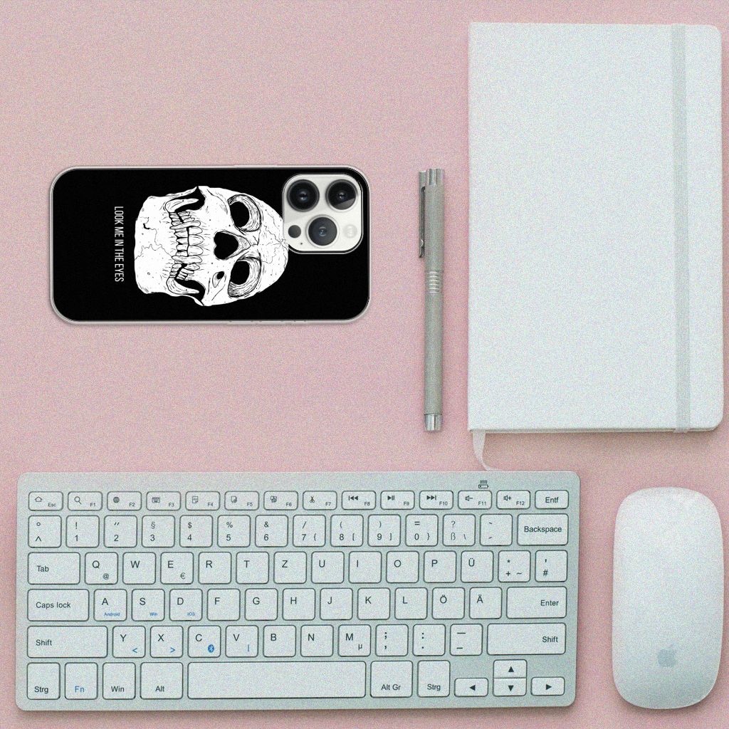 Silicone Back Case iPhone 13 Pro Max Skull Eyes B2C Telecom