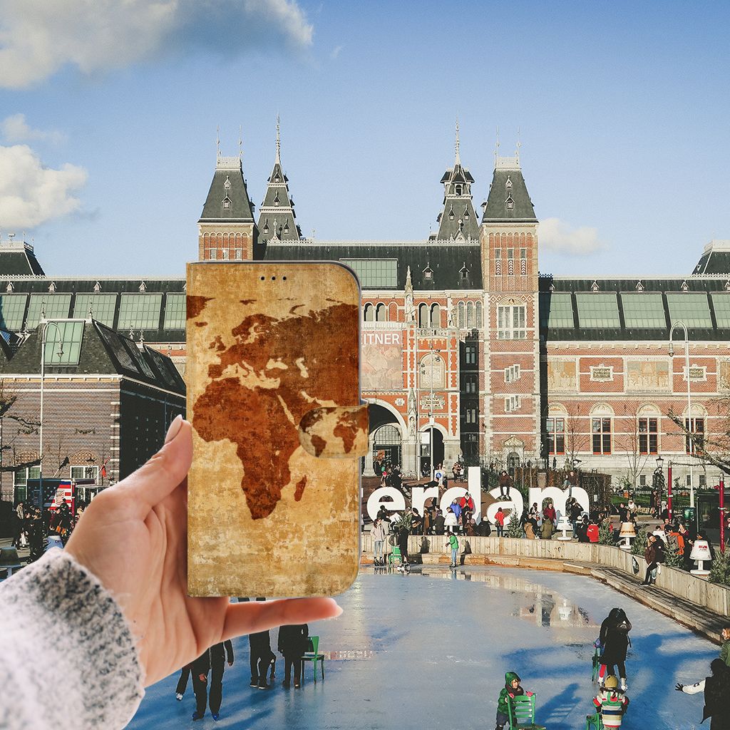 iPhone 13 Pro Max Flip Cover Wereldkaart