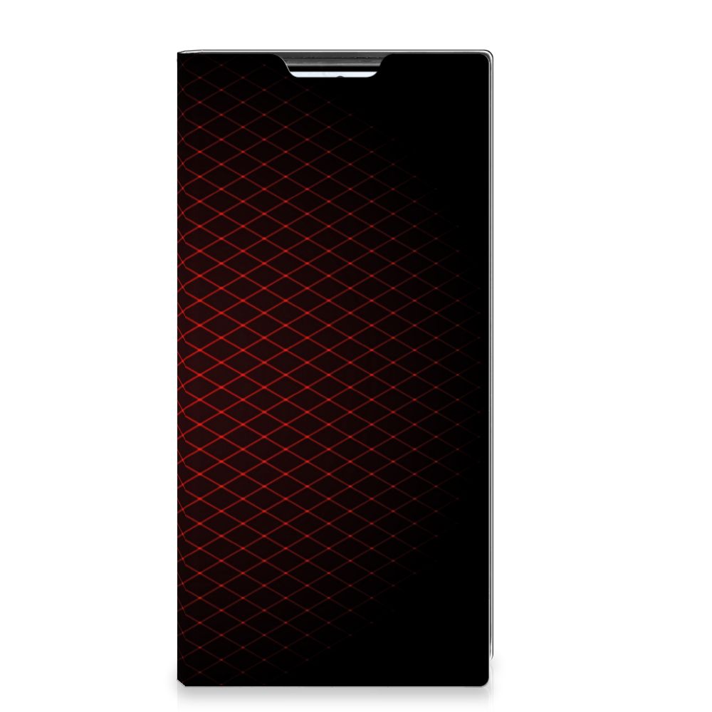 Samsung Galaxy S22 Ultra Hoesje met Magneet Geruit Rood - B2C Telecom