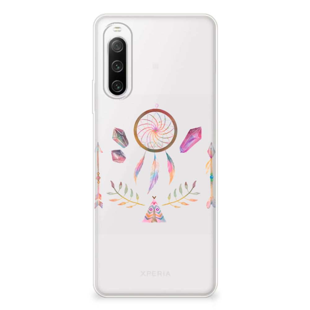 Sony Xperia 10 IV Telefoonhoesje met Naam Boho Dreamcatcher