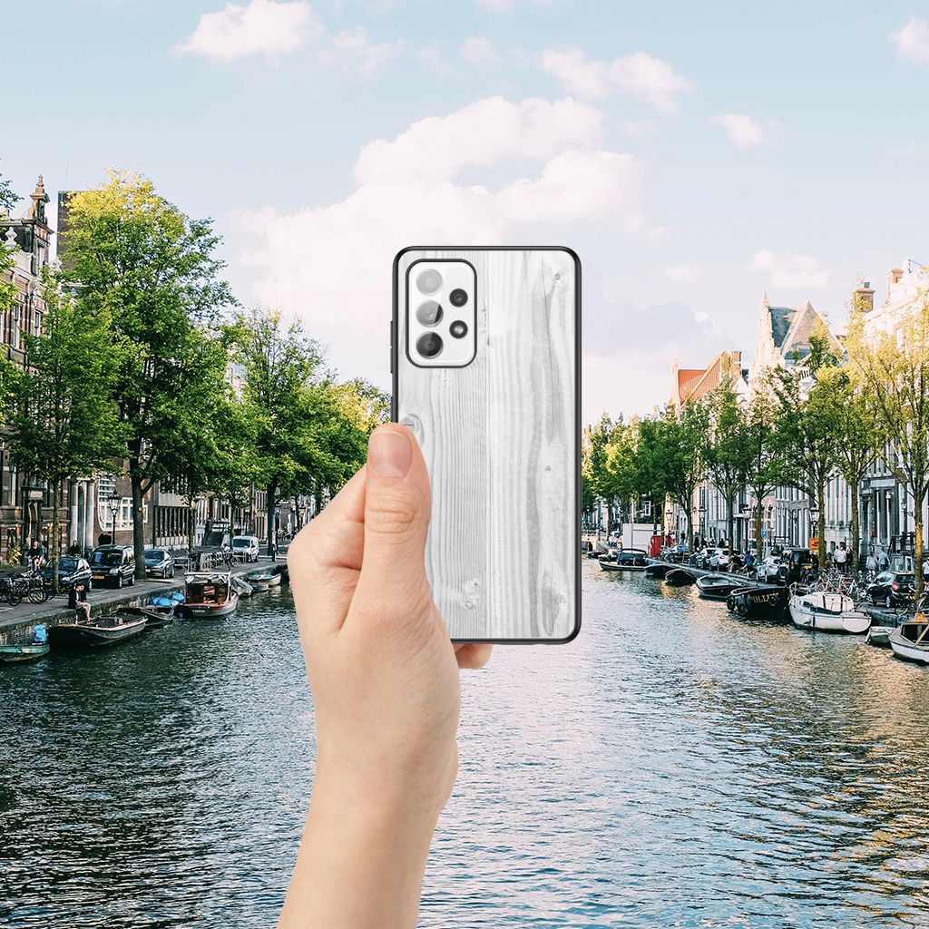 Samsung Galaxy A52 | A52s (5G/4G) Houten Print Telefoonhoesje White Wood B2C Telecom