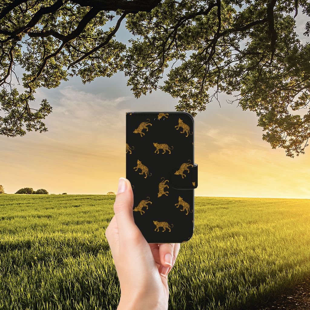 Telefoonhoesje met Pasjes voor Apple iPhone 13 Leopards