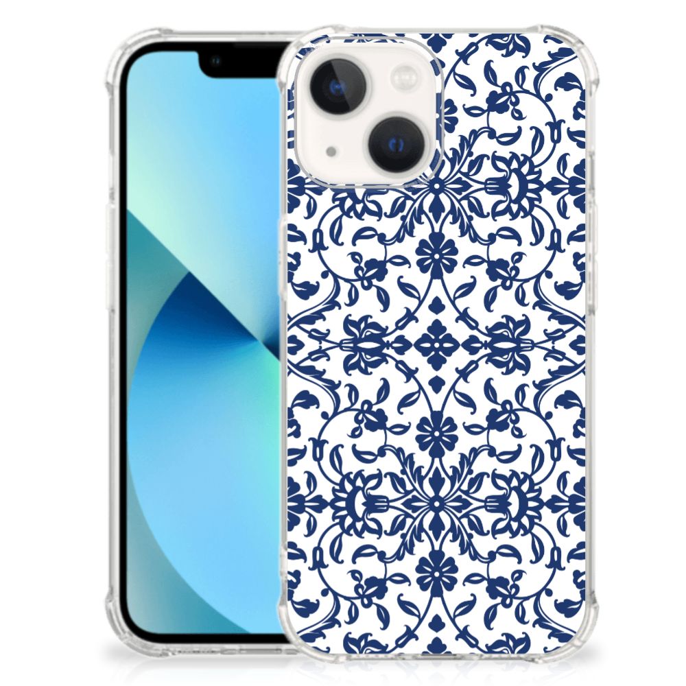 iPhone 13 mini Case Flower Blue