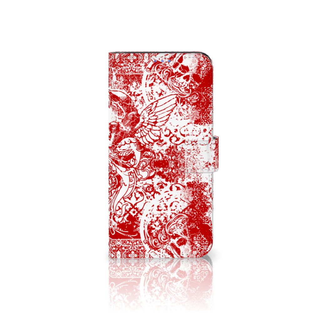 Telefoonhoesje met Naam Motorola Moto G Pro Angel Skull Rood