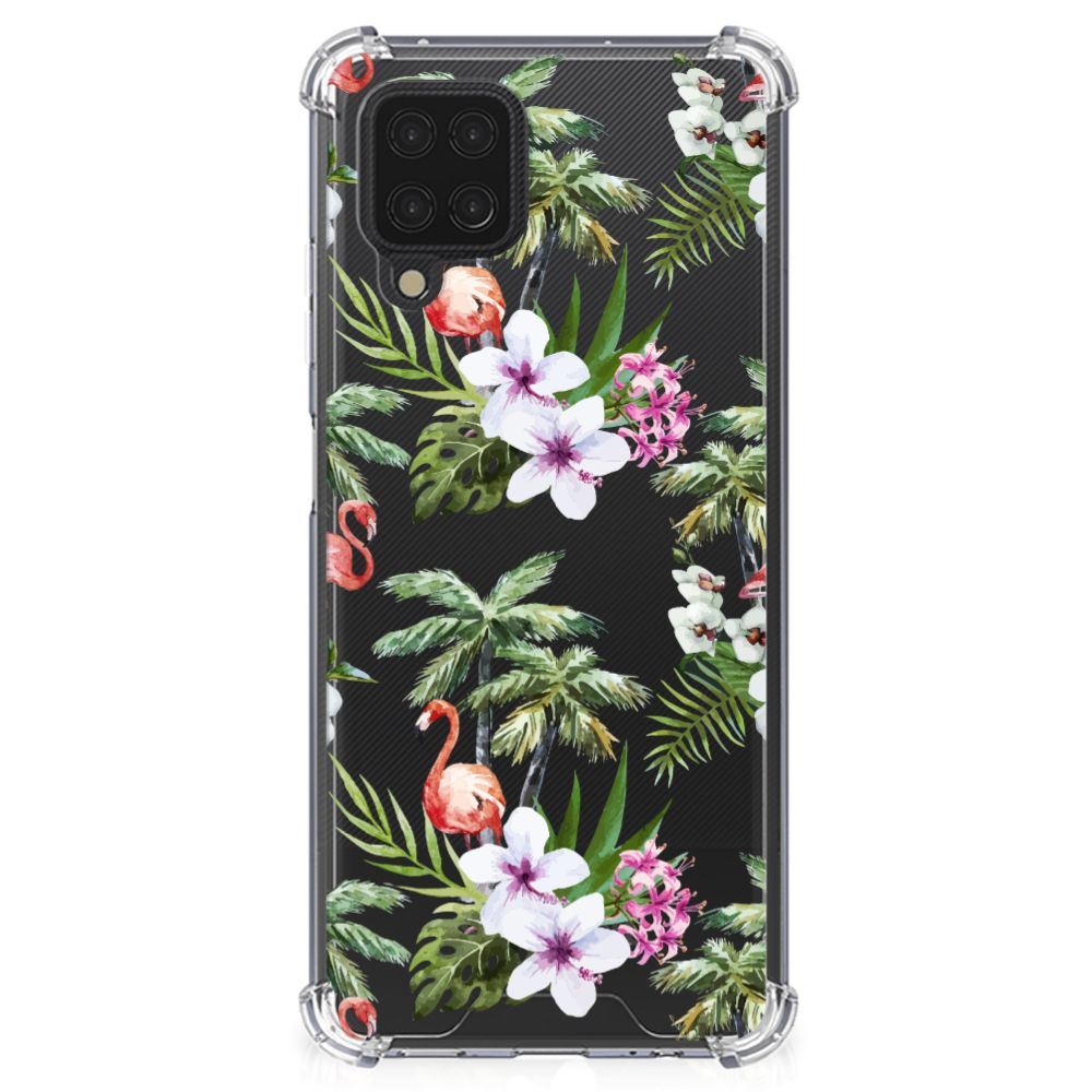 Samsung Galaxy A12 Case Anti-shock Flamingo Palms