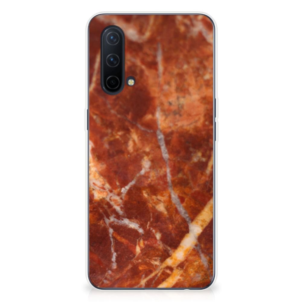 OnePlus Nord CE 5G TPU Siliconen Hoesje Marmer Bruin B2C Telecom