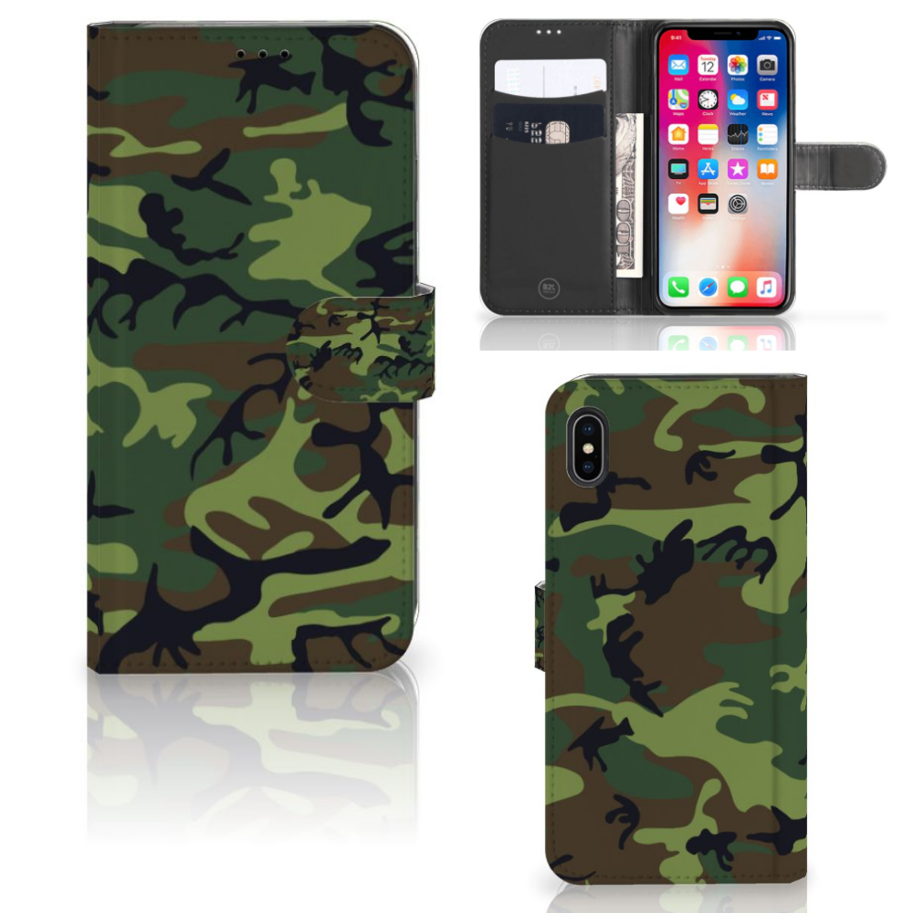 Apple iPhone Xs Max Telefoon Hoesje Army Dark