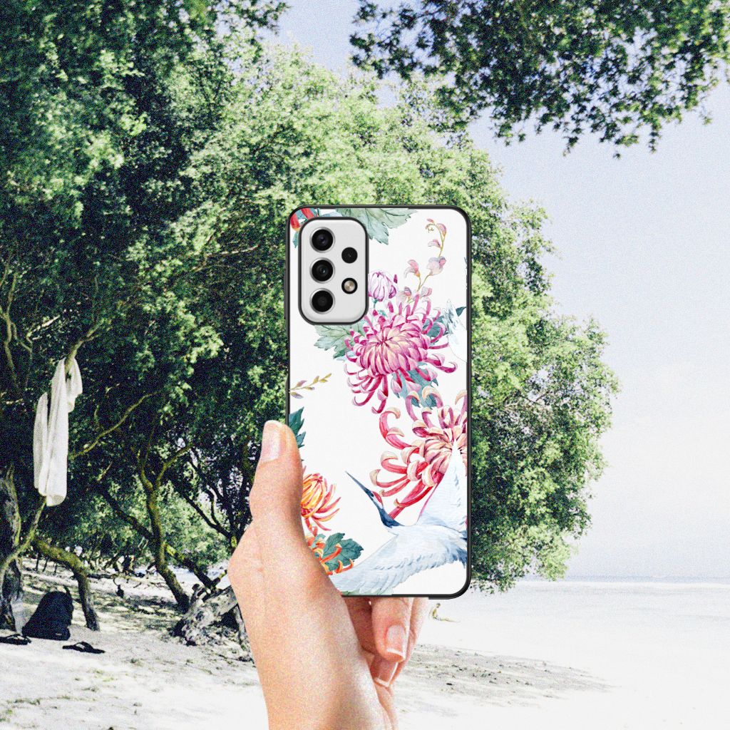 Samsung Galaxy A23 Dierenprint Telefoonhoesje Bird Flowers B2C Telecom