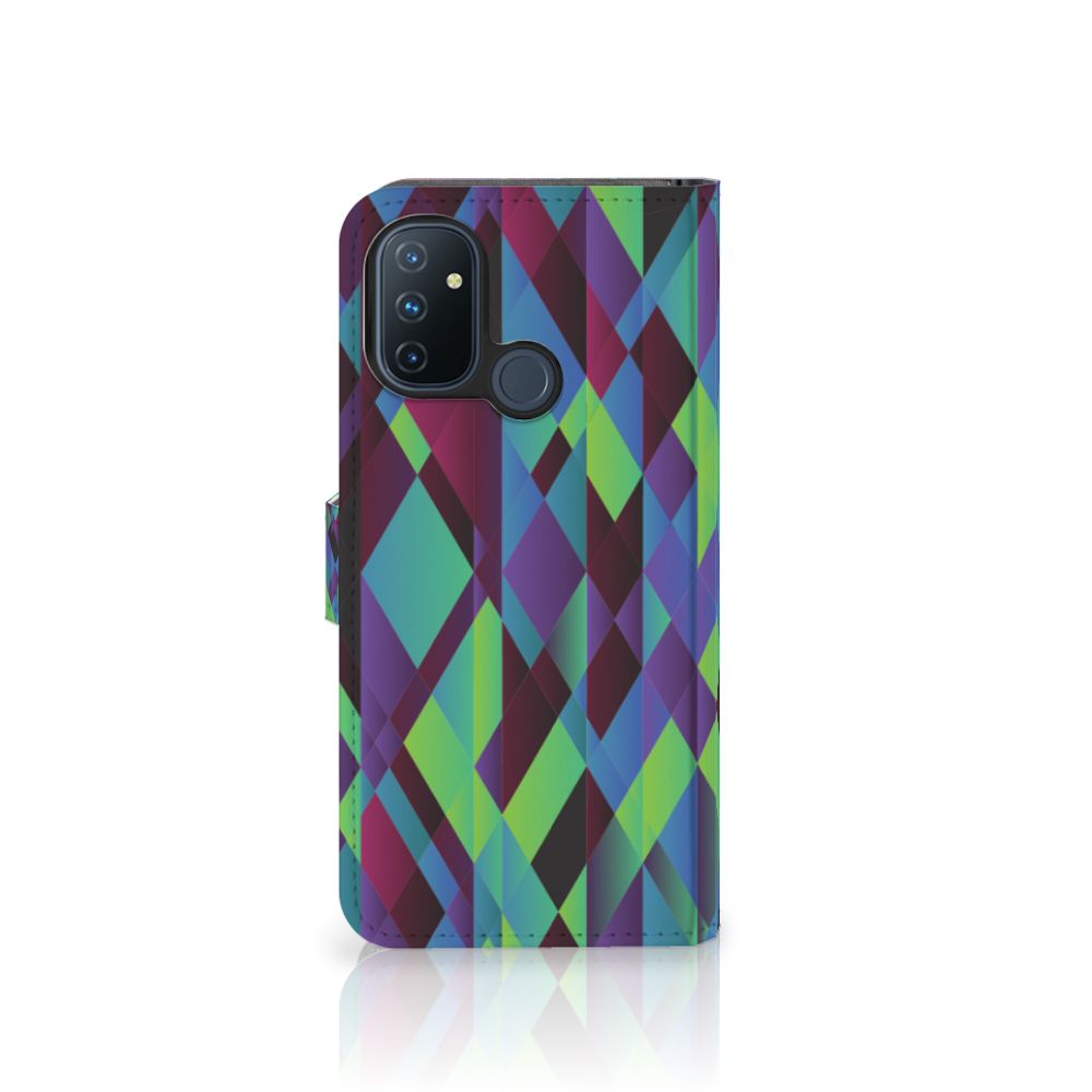 OnePlus Nord N100 Book Case Abstract Green Blue