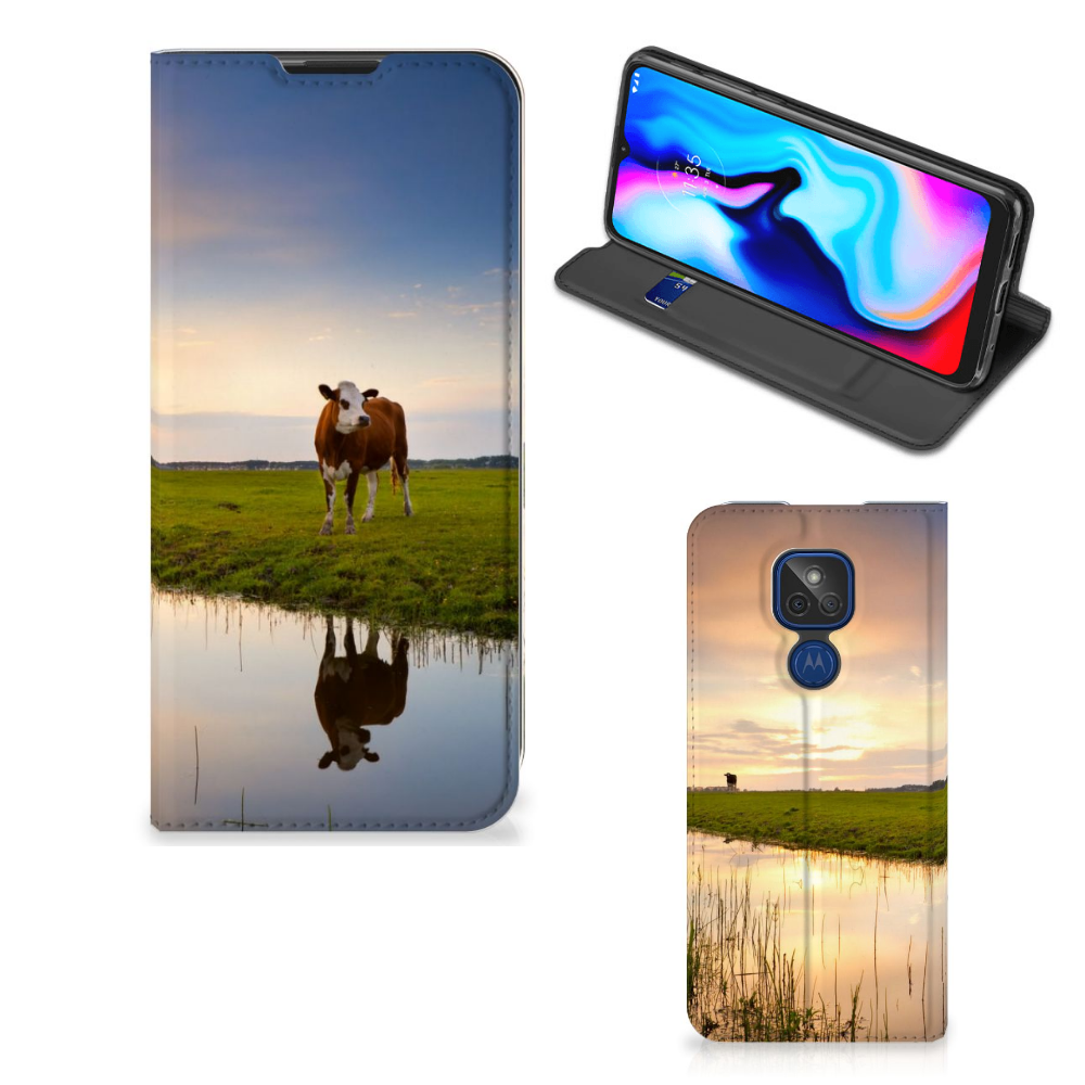 Motorola Moto G9 Play Hoesje maken Koe - B2C Telecom
