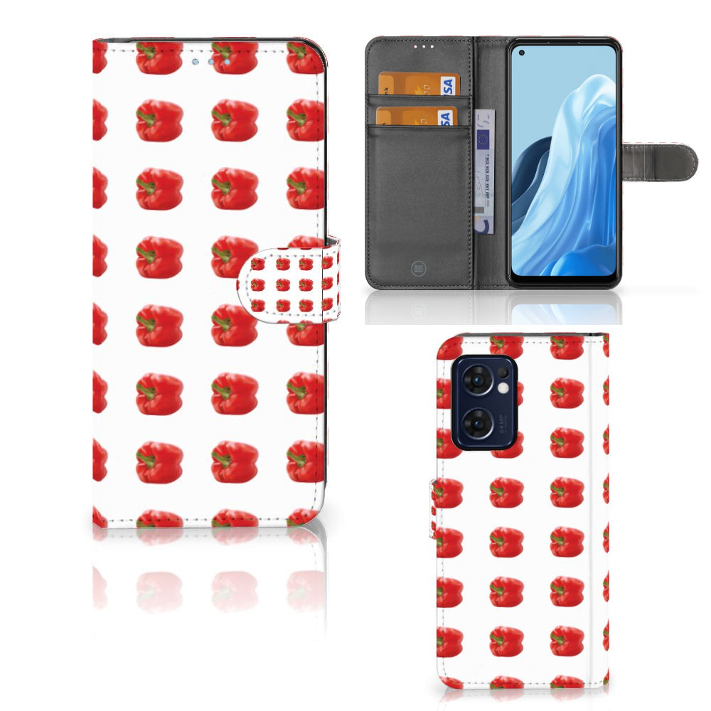 OPPO Find X5 Lite | Reno 7 5G Book Cover Paprika Red