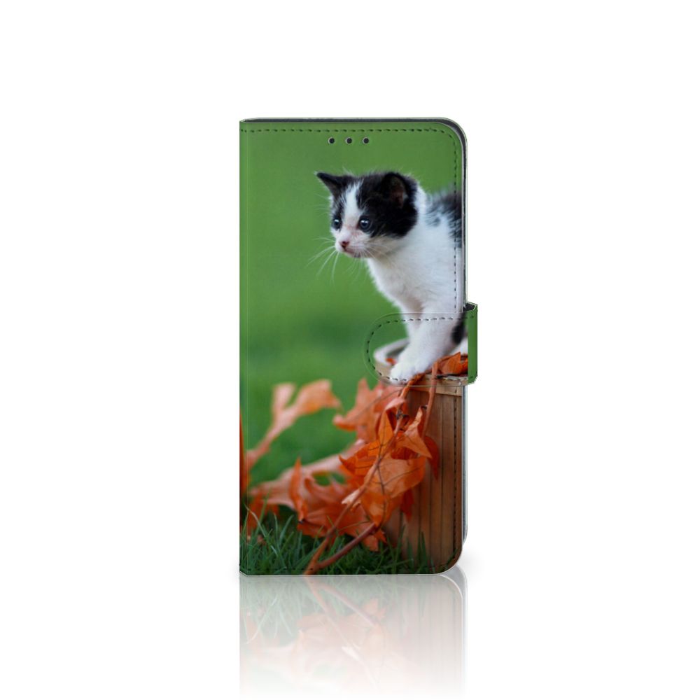 OPPO A91 | Reno3 Telefoonhoesje met Pasjes Kitten