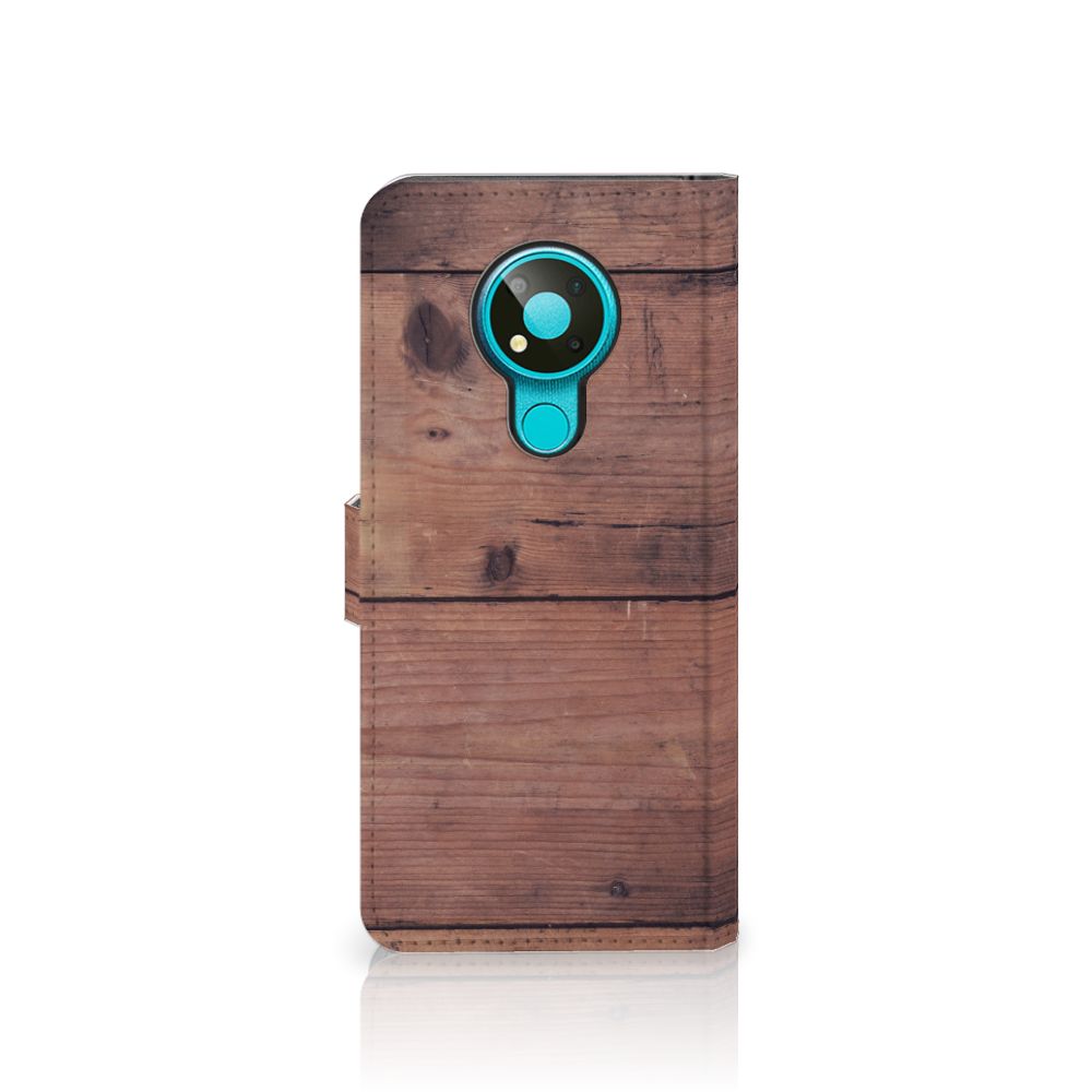 Nokia 3.4 Book Style Case Old Wood