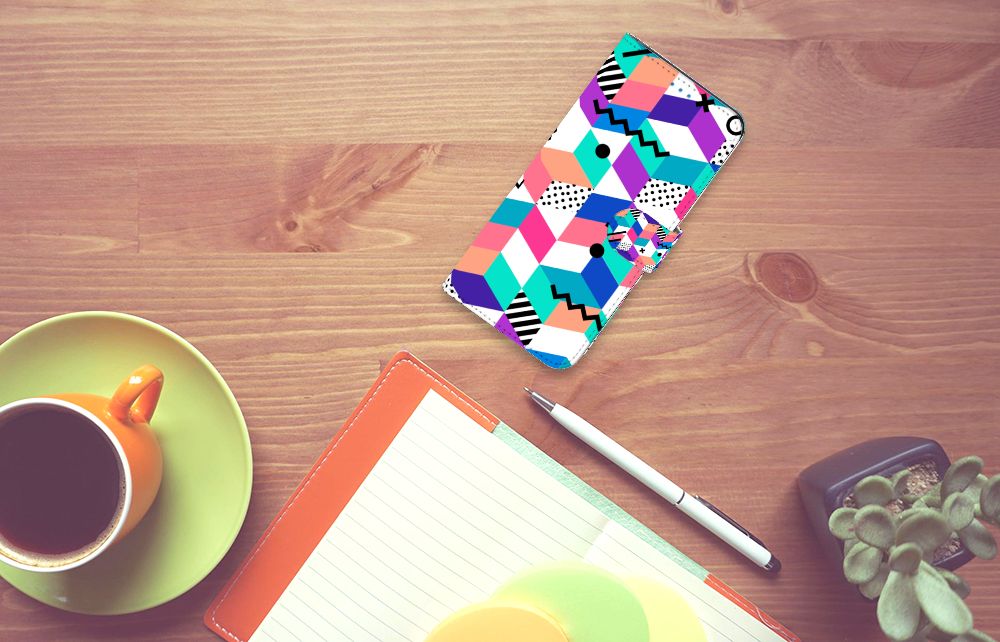Motorola Moto E32 | Moto E32s Book Case Blokken Kleurrijk