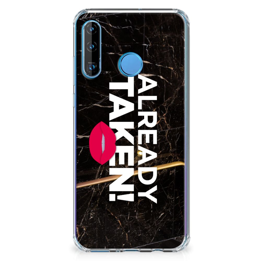 Huawei P30 Lite Telefoonhoesje met tekst Already Taken Black