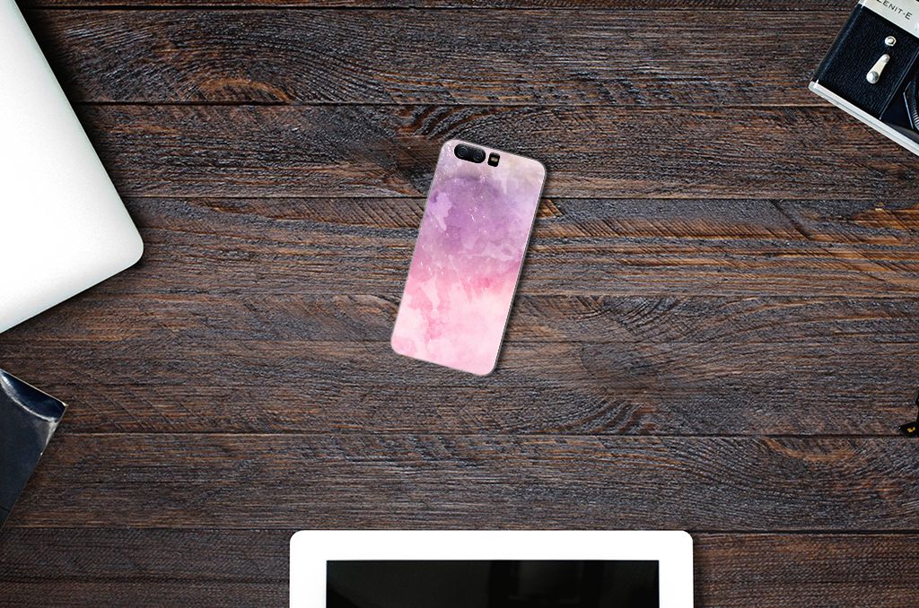 Hoesje maken Huawei P10 Pink Purple Paint