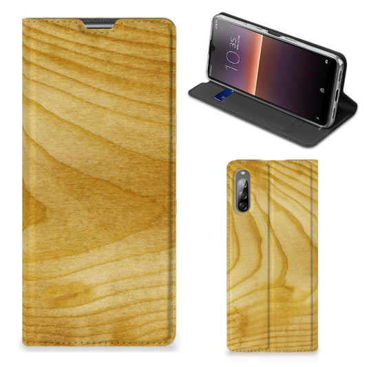 Sony Xperia L4 Book Wallet Case Licht Hout