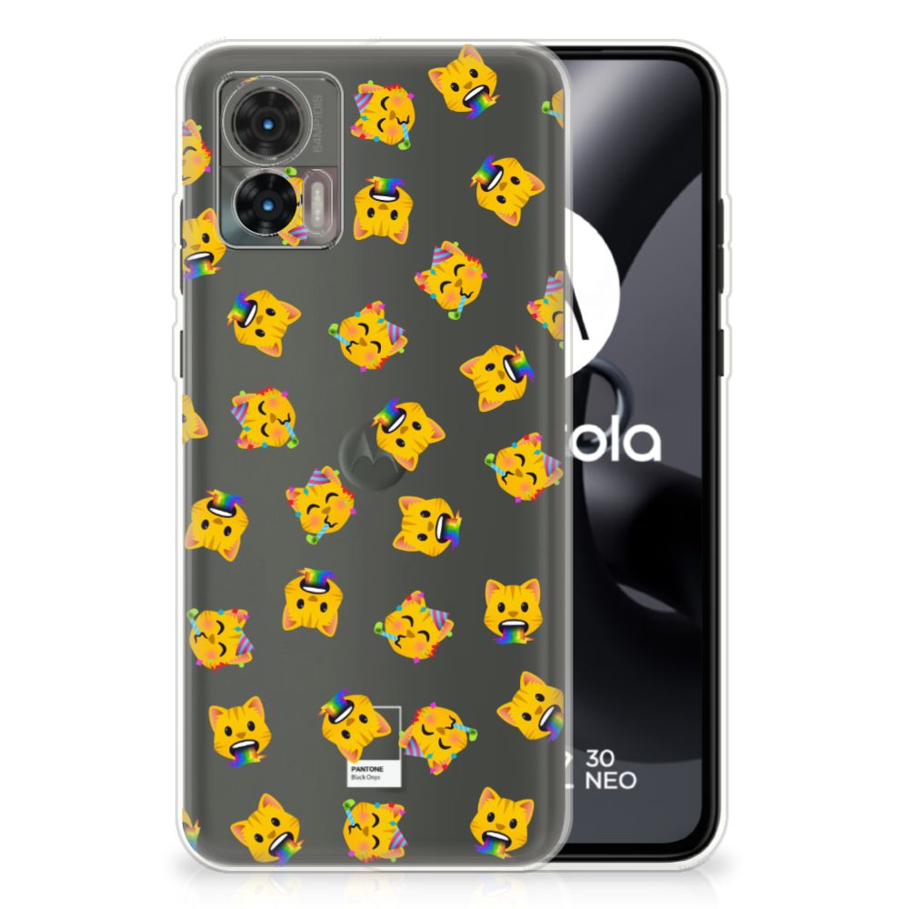 TPU bumper voor Motorola Edge 30 Neo Katten Emojis B2C Telecom
