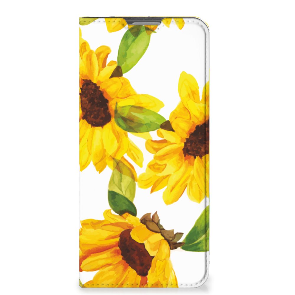 Smart Cover voor OPPO Reno8 Lite Zonnebloemen - B2C Telecom